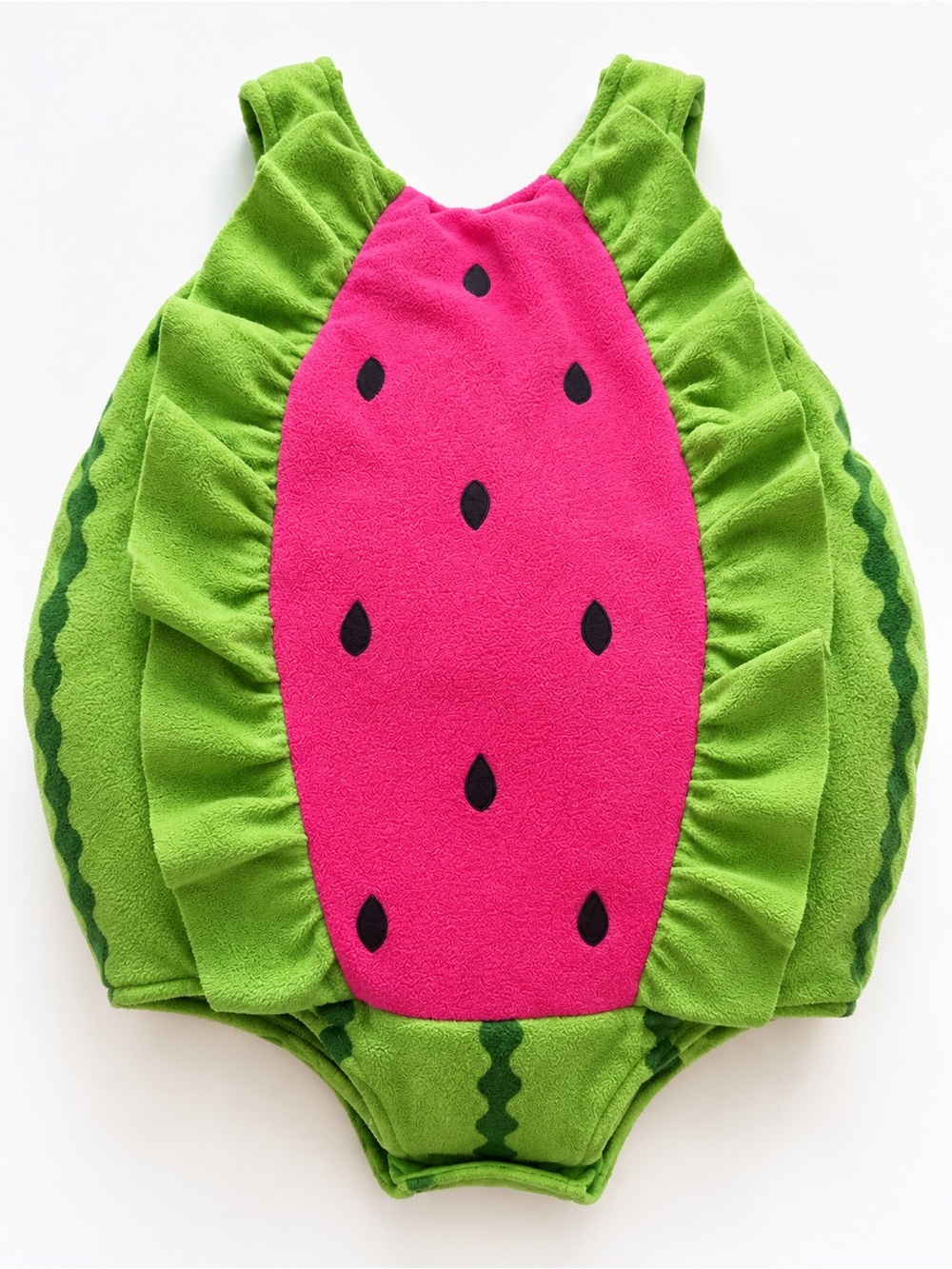Place Watermelon Ruffle One-Piece - Pink & Green